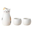 thumbnail image 4 of Juego de tazas de botella de Sake de cerámica, juego de té con forma de gato, vasos de Sake de , jarra de Sake, botella Tokkuri para vino, 4 of 9