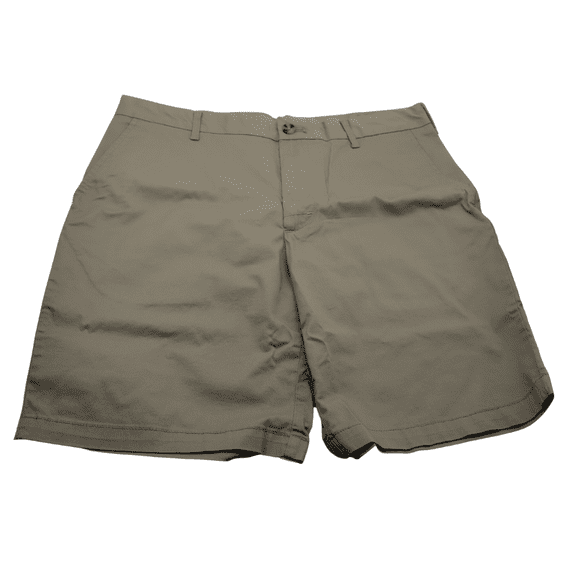 IZOD Men's Mid-Weight Saltwater Flat Front Chino Short Khaki 32