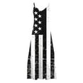 thumbnail image 5 of CFLVAEK Womens American Flag Dress Plus Size 4th of July Dress Loose Fit Sleeveless V Neck Sundress Independence Day Spaghetti Straps Cami Maxi Dress XXL, 5 of 5