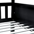 thumbnail image 4 of Noble House Lydia Triple Rubber Wood Bunk Bed, Convertible Twin over Twin over Twin with Guardrails and Ladders, Black, 4 of 12