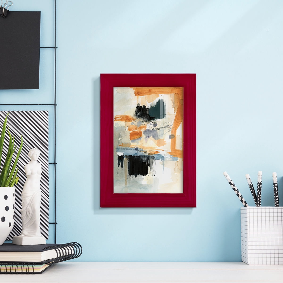 Seria II - Framed Print w/glass - Cherry Red