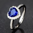 thumbnail image 6 of Blue Sapphire Heart Ring Copper Gemstone Jewelry Dainty, 6 of 6