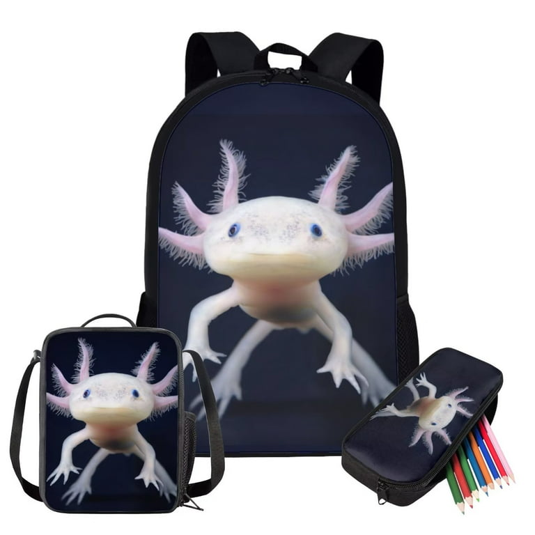One Axolotl Anime zipper pull charm for bags, backpacks, planners,  agendas, books & binders