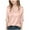 Pink, variant on Girls 3/4 Sleeve Silk Satin Tops V Neck Dressy Blouses Spring Summer Loose Shirts Party Casual Outfits