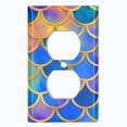thumbnail image 2 of Metal Light Switch Plate Outlet Cover Mermaid Blue Yellow MER014, 2 of 13