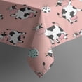 thumbnail image 5 of Pink Cow Spotted Pattern Rectangle Tablecloth 60"x120",Waterproof Polyester Rectangle Table Cloth, Wipeable Spillproof Polyester Tablecloth for Dining, Camping, Indoor and Outdoor, 5 of 6