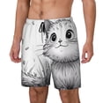 thumbnail image 1 of Fotbe Cute Cat Meadow Sketch Traje de Baño para Hombre – Shorts de Natación de Secado Rápido con Forro y Bolsillos-Small, 1 of 6