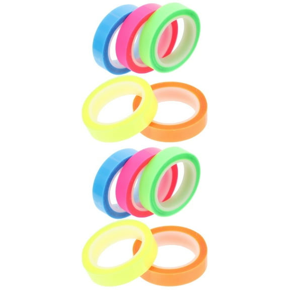 MLINS 10 Rolls  of Note Tapes Transparent Highlight Tapes Portable Page Markers for Highlight