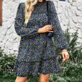 thumbnail image 1 of Vestido de cuello redondo, vestido de mujer, vestido casual de moda, vestido casual, diseño de vanguardia, 1 of 6