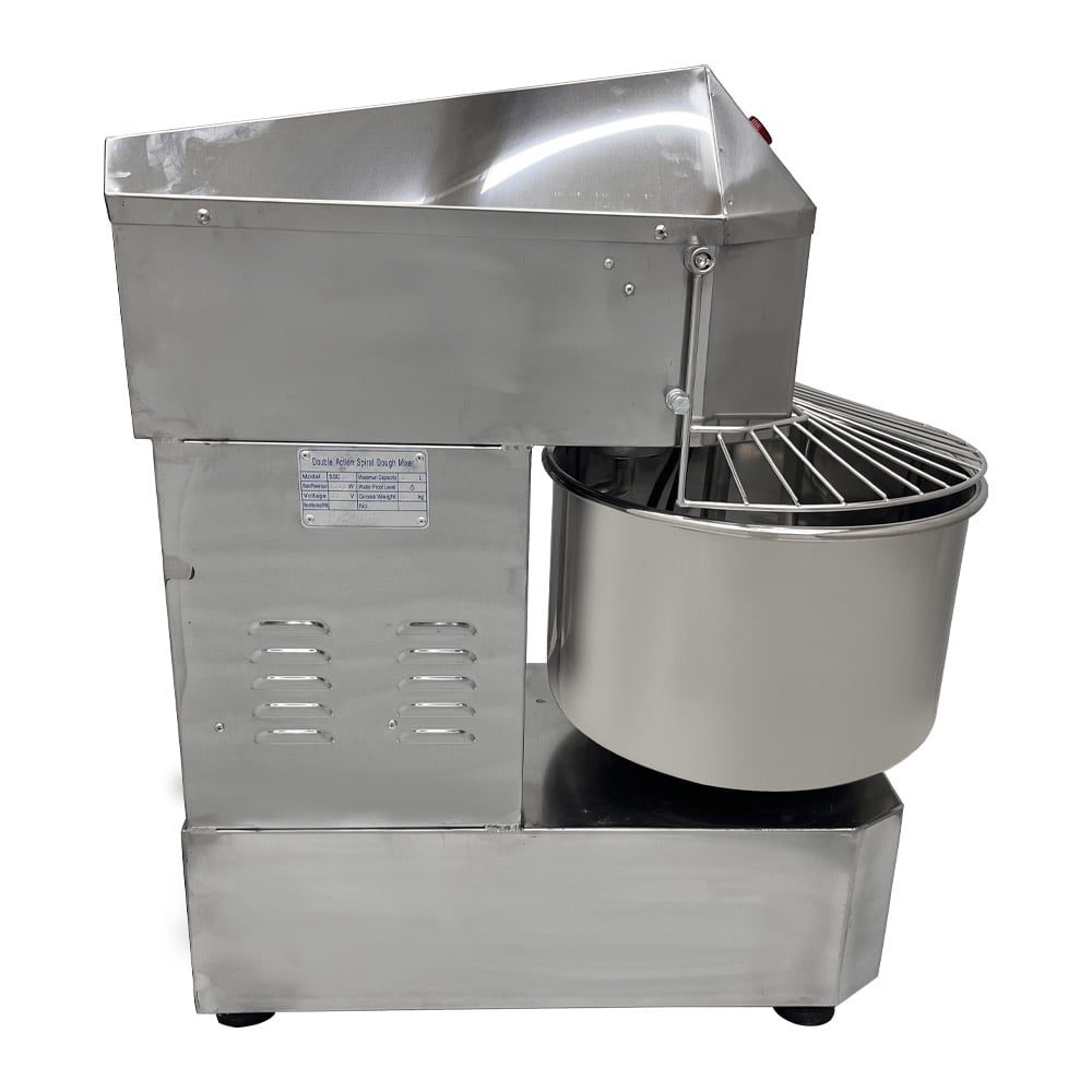 Techtongda 30QT Electric Commercial Spiral Dough Mixer Stand Mixer Kneading Flour Mixer Double Action Double Speed