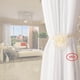 thumbnail image 5 of Juego de cortinas sin perforar para el hogar, con alzapaños creativos de cuerda para dormitorio. blanco, 5 of 9