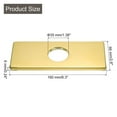 thumbnail image 2 of 6 Inch Sink Faucet Hole Cover, Stainless Steel Square Deck Plate Faucet Escutcheon Sink plate, Gold, 2 of 7