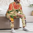 thumbnail image 7 of Sikiie Vintage Bird Mens Pajama Set, Soft Warm Long Sleeve Sleepwear, Cozy Button-Down Pjs for Men-, 7 of 7