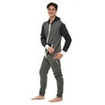 thumbnail image 5 of Notus Unisex Adult 0nesie One Piece Pajama Romper Hooded Zip Sleepwear Jumpsuit for Men and Women Char & Black S, 5 of 6