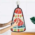 thumbnail image 5 of Turtle Srawberries Leaves Hanging Towel Kitchen Hand Towel Bathroom Absorbent Towel Machine Washable Quick Dry Dishcloths, 5 of 6