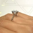 thumbnail image 2 of Forever Jewels 4Ct Round Cut Moissanite Women Solitaire Ring 14K White Gold Plated, 2 of 4