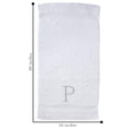 thumbnail image 3 of Decorvo Monogrammed Hand Towels for Bathroom - Luxury Hotel Quality Initial Decorative Towel - GOTS Organic Certified - Set of 2 Letter P, 3 of 7
