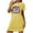 Yellow, variant on Vibrex Women's Nightgown Sleepwear Short Sleeves Nightshirt Casual Print Sleepdress Loose Comfy Pajama Women's Short Nightgown Round Neck Night Shirt