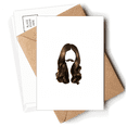 thumbnail image 1 of Woman Beard Wavy Hair Art Deco  Fashion Postcards Envelopes Blank Note Cards Mailing, 1 of 4