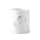 thumbnail image 1 of Videojuegos de burbujas Cepillo de dientes titular de la pluma Mug de ceramica blanca taza 350ml, 1 of 2