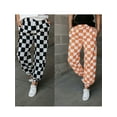 thumbnail image 3 of Qmyliery Women Sweatpants, Elastic Waist Plaid Pants Trousers with Pockets for Casual Daily, 3 of 8