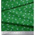 thumbnail image 3 of Soimoi Green Cotton Duck Fabric Dot & Freesia Floral Fabric Prints By Yard 42 Inch Wide, 3 of 3