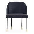 thumbnail image 3 of Manhattan Comfort Flor 18.7" Linen Fabric Dining Chair in Black, 3 of 7