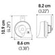 thumbnail image 2 of Kit de bocina Hella 012010881 negra 12V tipo trompeta, 2 of 3