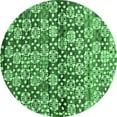 thumbnail image 1 of Ahgly Company Indoor Round Abstract Emerald Green Contemporary Area Rugs, 4' Round, 1 of 4
