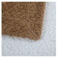 thumbnail image 6 of Tache Caramel Brown Faux Fur Throw Blanket - Geometric Embossed Super Soft Warm Fluffy White Plush - 50" x 60", 6 of 8