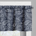thumbnail image 3 of Ambesonne Paisley Valance Pack of 2, Vintage Boho Grunge, 54"X18", Dark Blue and White, 3 of 5