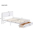 thumbnail image 7 of Full Wood Bed Frame with Sliding Storage Drawers Platform Bed with Large Storage Space, 7 of 7