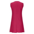 thumbnail image 5 of THDHVS Summer Dresses for Women 2025,Plus Size Dresses,Women's Casual Solid Color Round Neck Short-Sleeve Casual Dress Hot Pink 2XL, 5 of 7