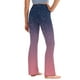 thumbnail image 5 of Odeerbi 2-13 Años Niñas Pierna Ancha Pantalones Yoga Gradiente Workout Danza Deportes Atlético Pantalones Elasticidad Lindo Alta Cintura Pantalones Pierna Recta, 5 of 9