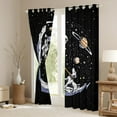 thumbnail image 3 of Feelyou Cartoon Astronaut Print Black Out Curtains, Mystic Outer Space Curtains Pack of 2 (42x63 Each), Dreamy Stars Planet Bedroom Curtains, Curtains and Drapes Room Decor, 3 of 6