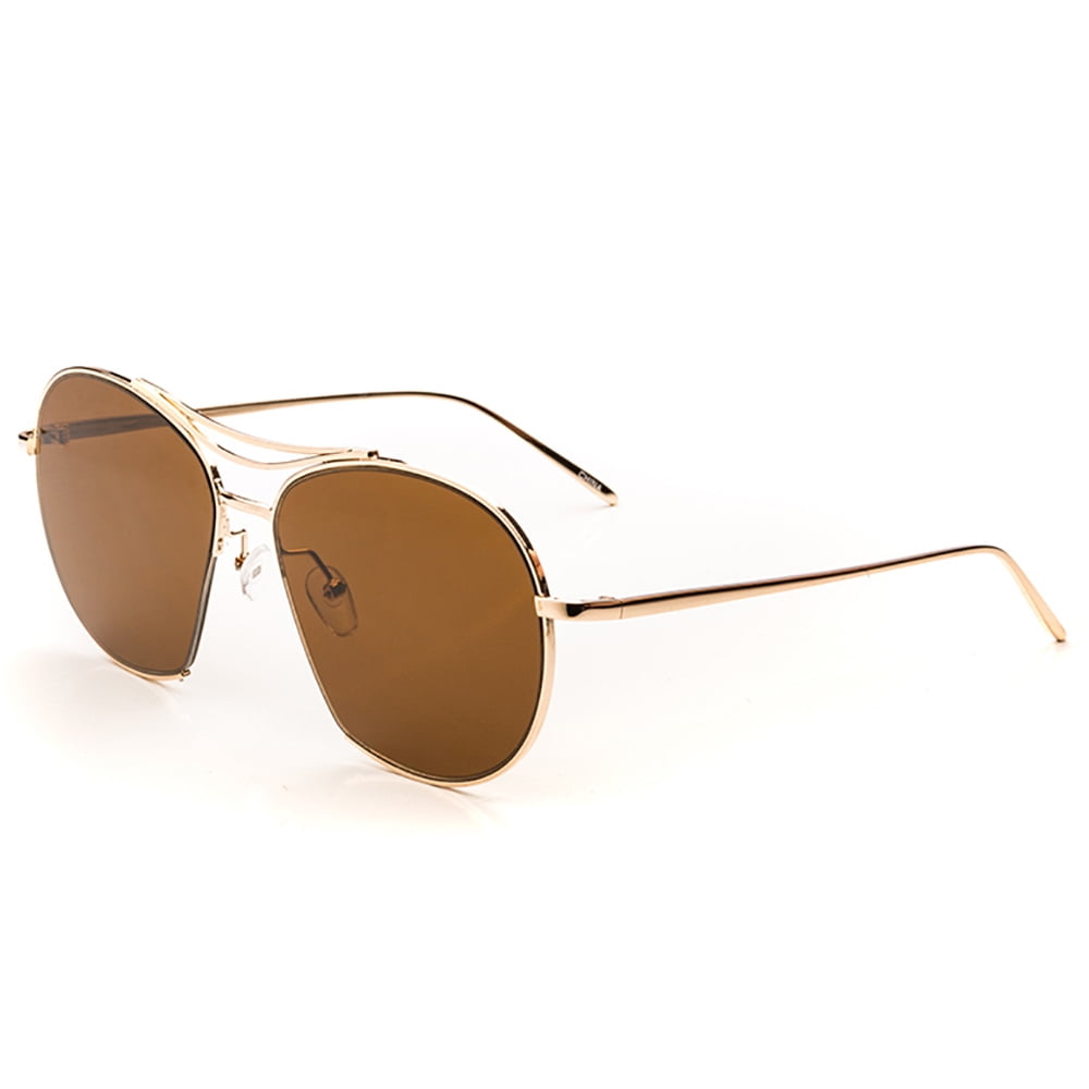 POP Fashionwear - Pop Fashionwear Retro Flat Lens Aviator Sunglasses ...