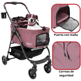 thumbnail image 3 of Carriola para Mascotas Cochecito para Perros y Gatos Pequeños - Medianos Transportadora Extraíble Ligera y Plegable con Freno - Rosa, 3 of 7