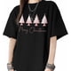 thumbnail image 1 of T Shirts for Womens Christmas Xmas Tree Short Sleeve Graphic Tees Loose Fit T-Shirt Cotton Casual Tops, 1 of 8