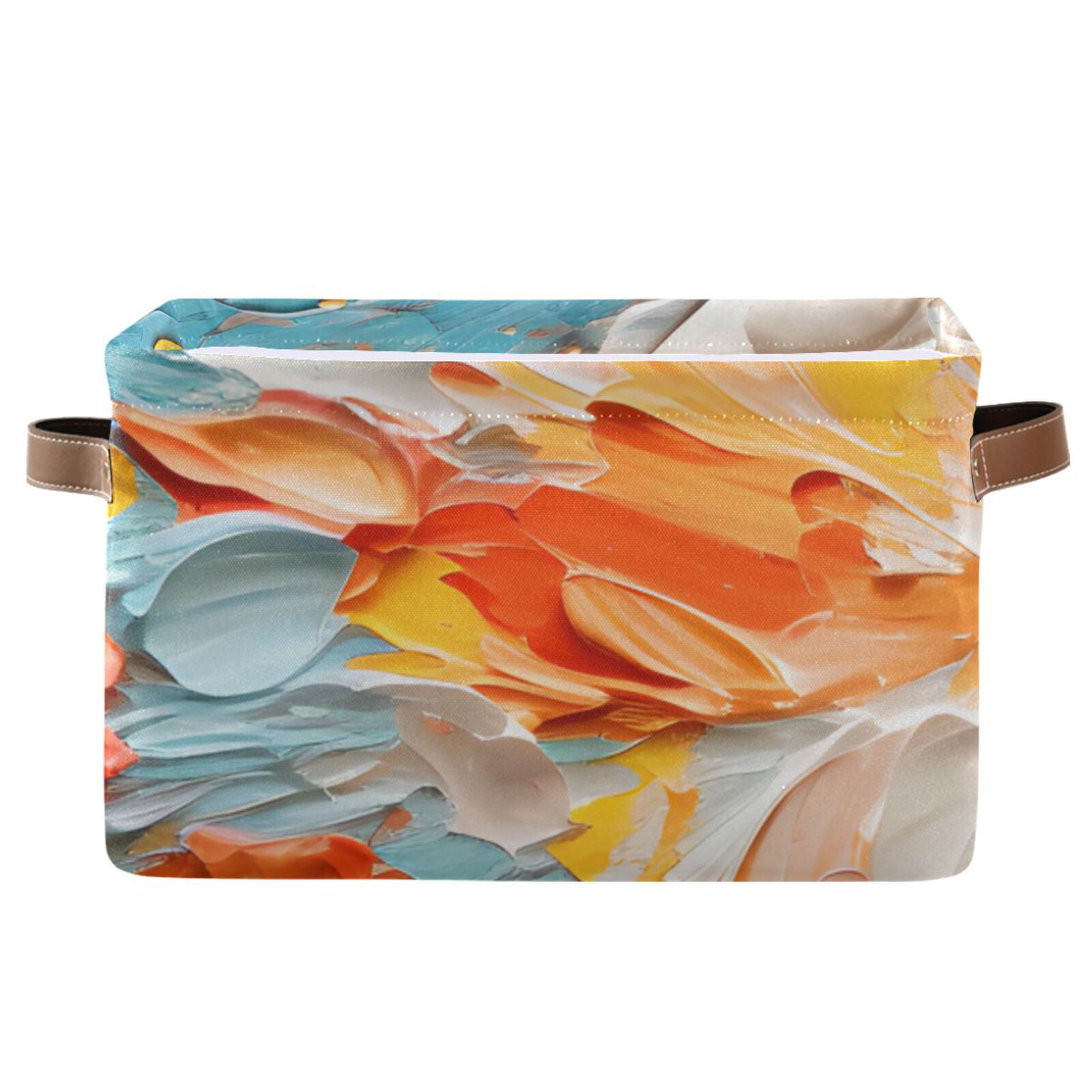 Watercolor Colorful Storage Bins Baskets With Handles Storage Box Clothes Organizer Organization Toys