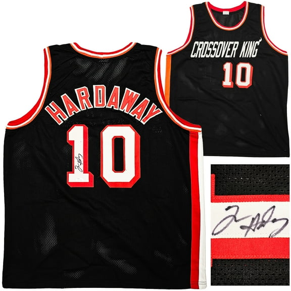 Miami Heat Tim Hardaway Autographed Black Jersey JSA 215722