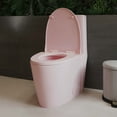 thumbnail image 4 of BARONAGE One-Piece Toilet, 1.1/1.60 Gpf Water-Saving Dual Flush Extended Comfort Height Floor-Standing, Standard Size Toilet With Soft-Close Seat, Rose, 4 of 17