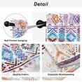 thumbnail image 5 of Colorful Southwestern Tier Curtains, Modern Geometric Abstract Art Light Filtering Kitchen Curtains, 2Pcs Rod Pocket Half Window Treatments Panels for Sink Cafe Cabinet Basement 27.5x45 Inches, 5 of 9