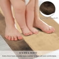 thumbnail image 3 of 2 Pieces Kitchen Rugs, Abstract Anti Fatigue Non Slip Foam Cushioned Brown Art Painting Modern Comfort Indoor Floor Mat Runner Rug Set for Laundry Office Sink Bathroom (17"x48"+17"x24"), 3 of 6