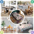thumbnail image 4 of Pioneer Flower Floral Print Pattern Rectangle Tablecloth 60"x84",Waterproof Polyester Rectangle Table Cloth, Wipeable Spillproof Polyester Tablecloth for Dining, Camping, Indoor and Outdoor, 4 of 5