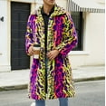 thumbnail image 6 of Christmas Clearance! ZVNAΖH Men's Luxury Faux Fur Coat Winter Warm Fuzzy Jacket Colorful Turndown Collar Outerwear, 6 of 8