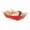 Red/1 lb/50 Count, variant on Bio Tek 1 lb Kraft Paper #100 Food Tray / Boat - 5 1/2" x 3 1/2" x 2" - 50 count box