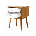 thumbnail image 6 of GDF Studio OkiOki Mid Century Nightstand, Natural Oak and White, 6 of 7