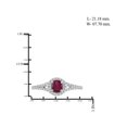 thumbnail image 3 of JewelersClub Ruby Ring Birthstone Jewelry – 0.75 Carat Ruby 0.925 Sterling Silver Ring Jewelry with White Diamond Accent – Gemstone Rings with Hypoallergenic 0.925 Sterling Silver Band, 3 of 4