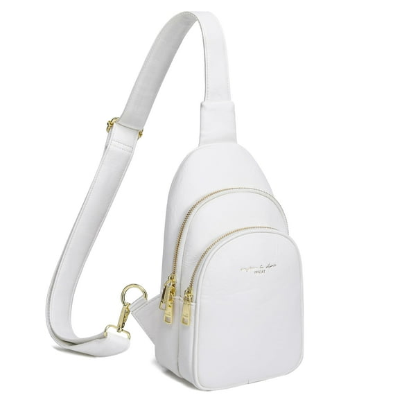 Bolso bandolera INICAT de piel, bolso de pecho, blanco