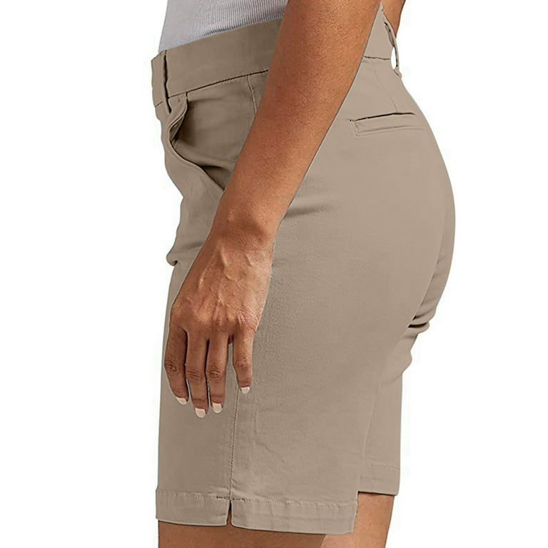 Cozirly Womens Basketball Shorts Women s Pajama Shorts Workout Shorts with Pockets for Women Flare Shorts Khaki L
